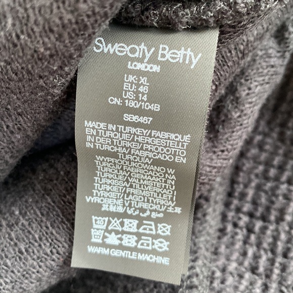 Sweaty Betty, Restful Bouclé Jacket, Black, boxy fit knit jacket size XL - Picture 9 of 10